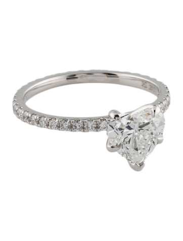 Badgley Mischka Cocktail Ring 1.50ct Lab-Grown Diamond Heart Engagement 7