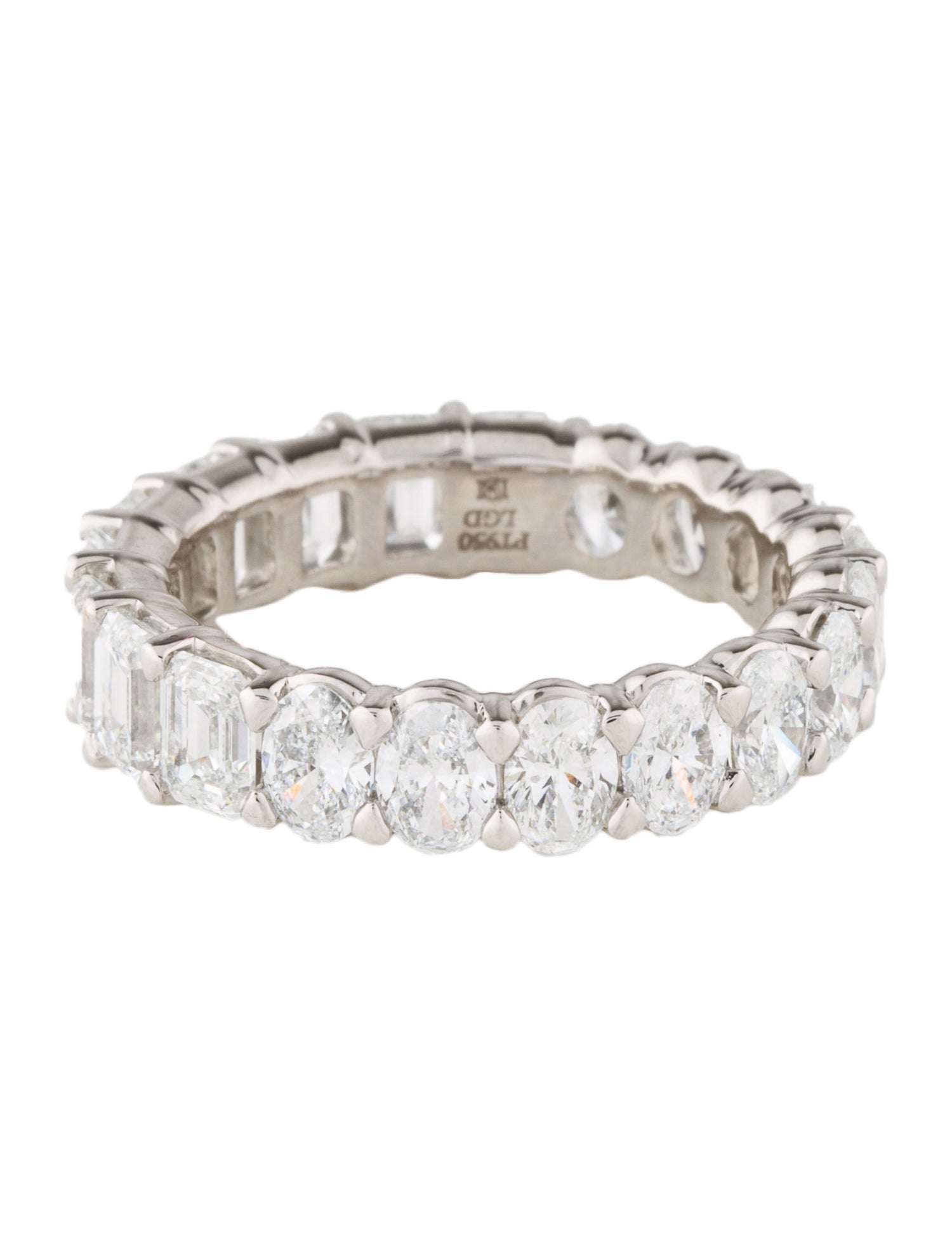 Badgley Mischka Platinum 4.75ctw Lab-Grown Diamond Eternity Band