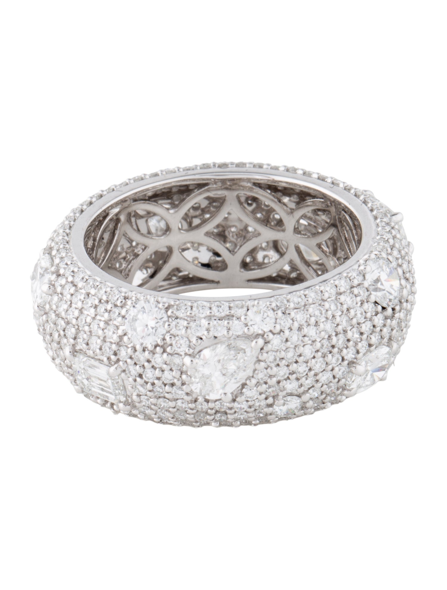 Badgley Mischka 18K 3.68ctw Lab-Grown Diamond Eternity Band Ring