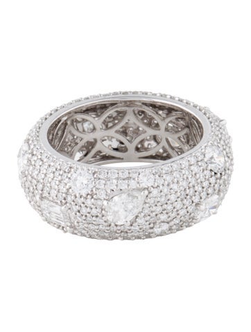 Badgley Mischka Band 18K 3.68ctw Lab-Grown Diamond Eternity Ring 7.25