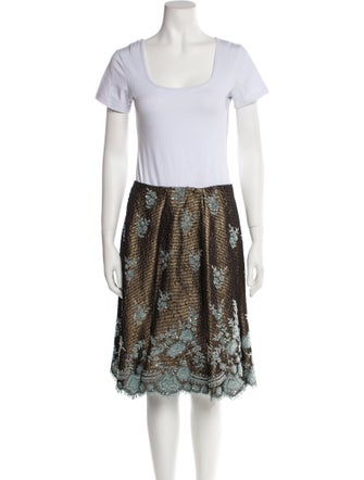 Badgley Mischka Patterned Sequin Embellishments Skirt Set