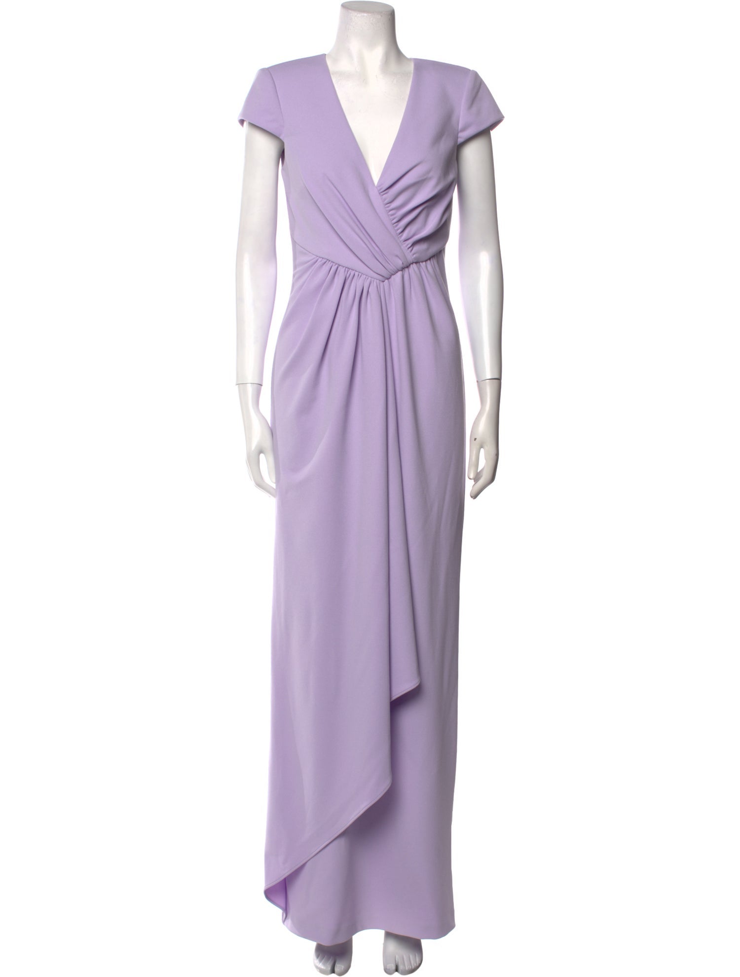 Badgley Mischka V-Neck Long Dress