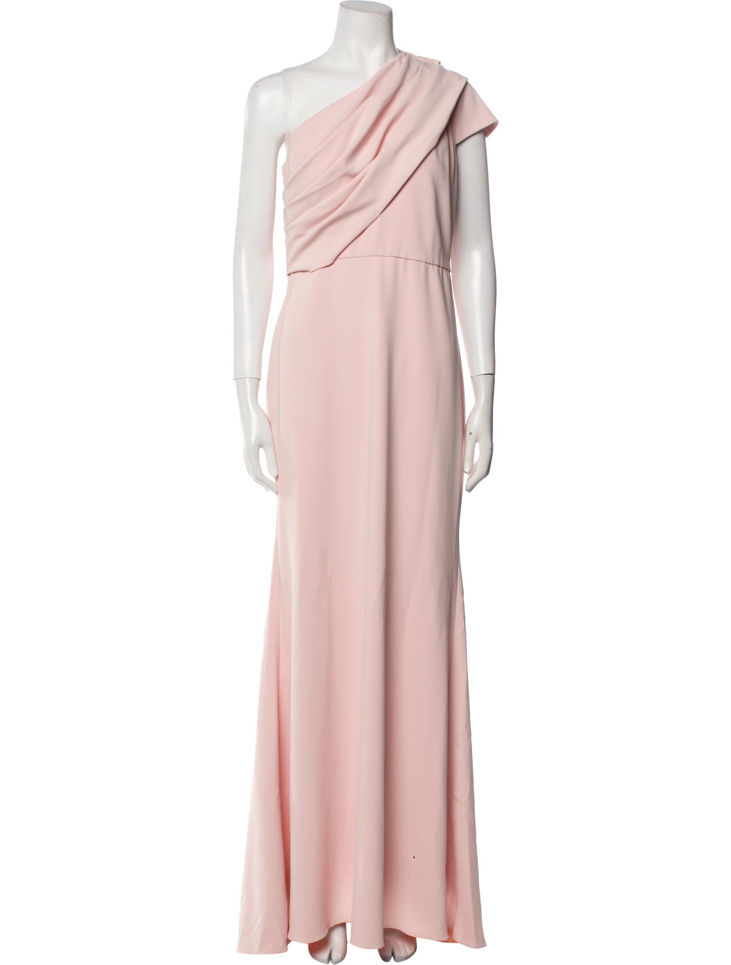 Badgley Mischka One-Shoulder Long Dress