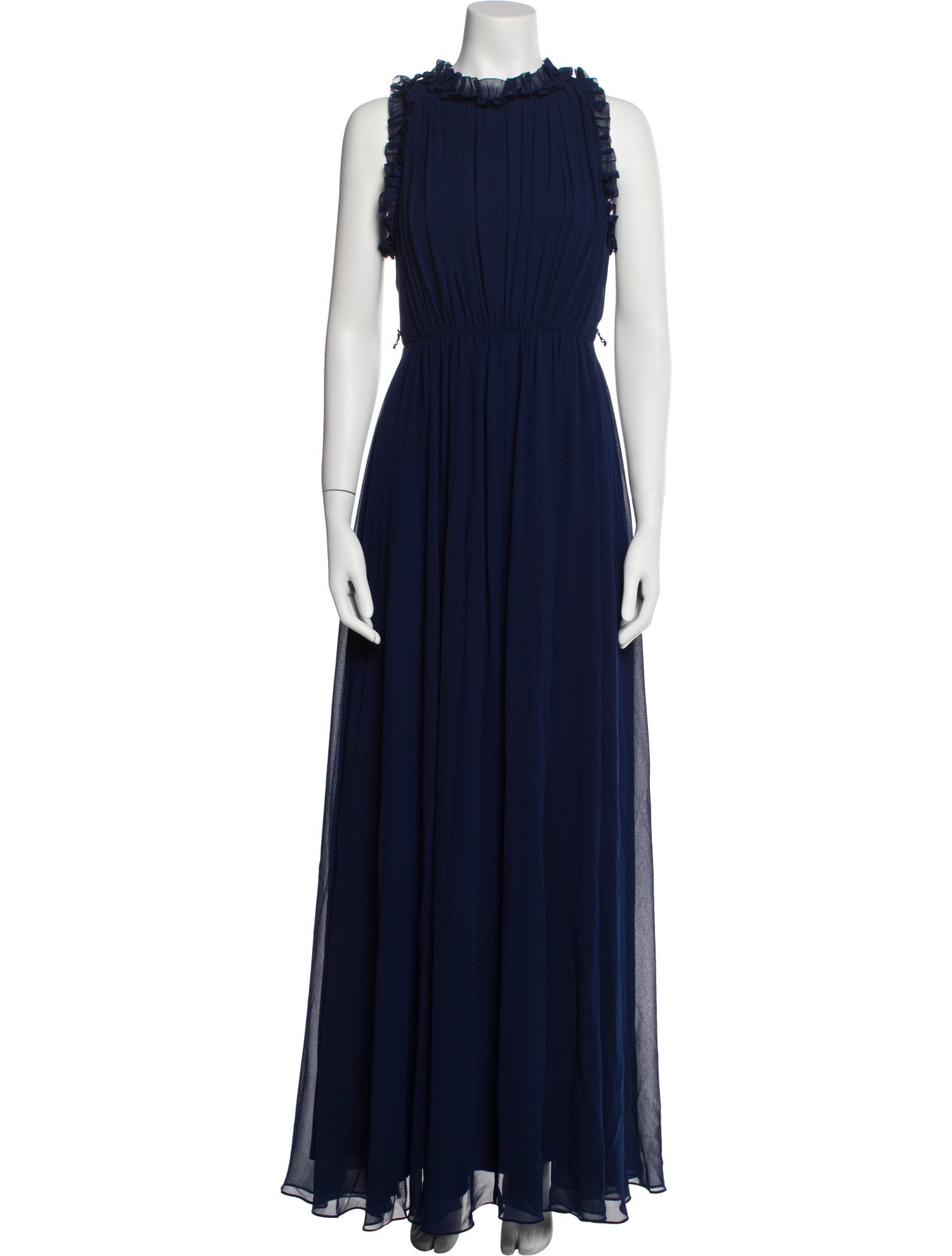 Badgley Mischka Mock Neck Long Dress