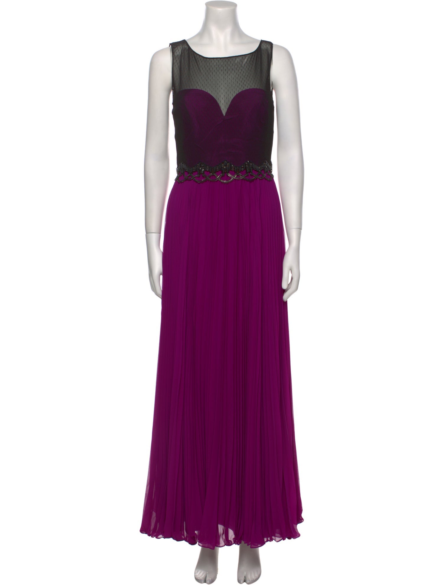 Badgley Mischka Scoop Neck Long Dress w/ Tags