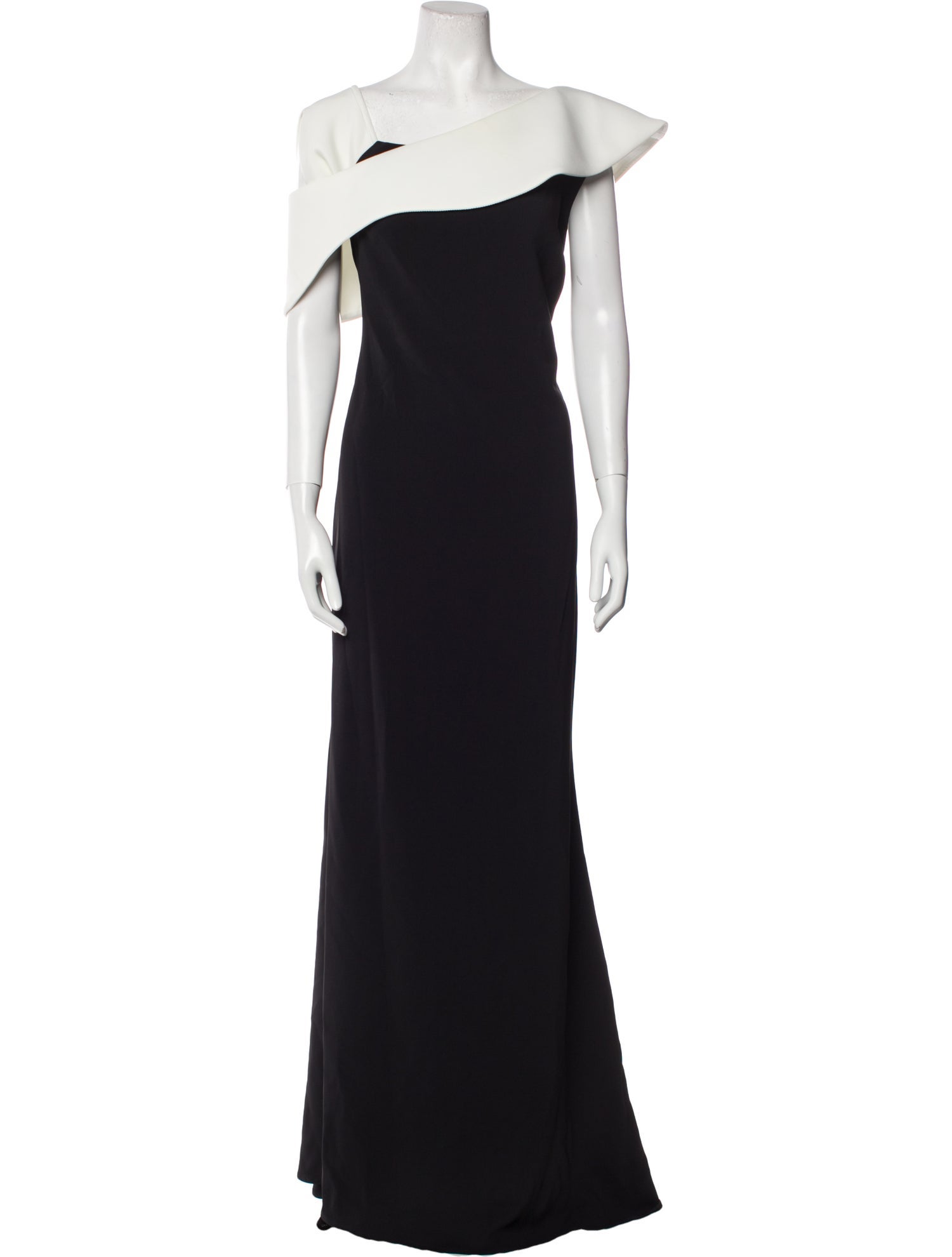 Badgley Mischka One-Shoulder Long Dress