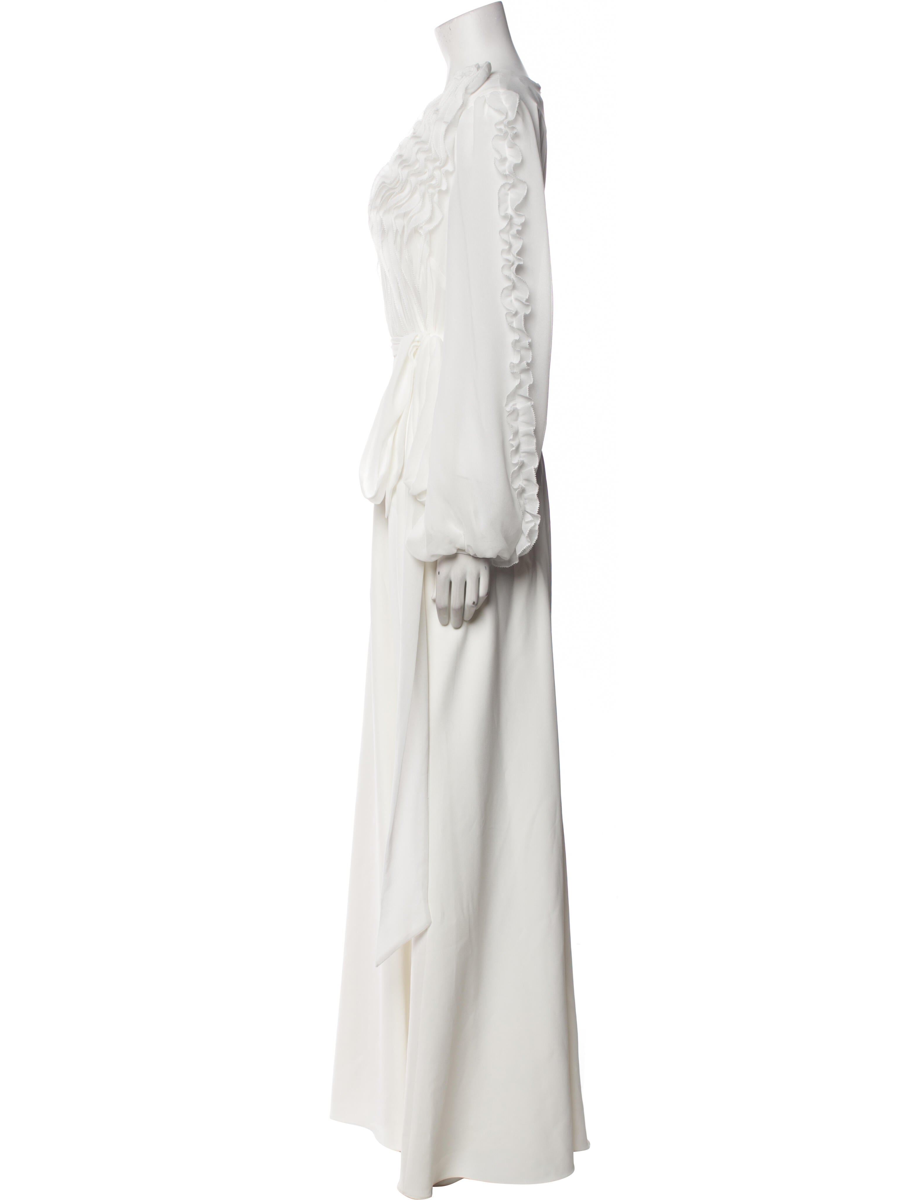 Badgley Mischka V-Neck Long Dress