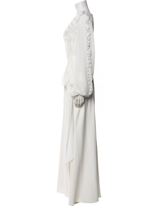 Badgley Mischka V-Neck Long Dress