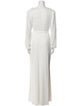 Badgley Mischka V-Neck Long Dress