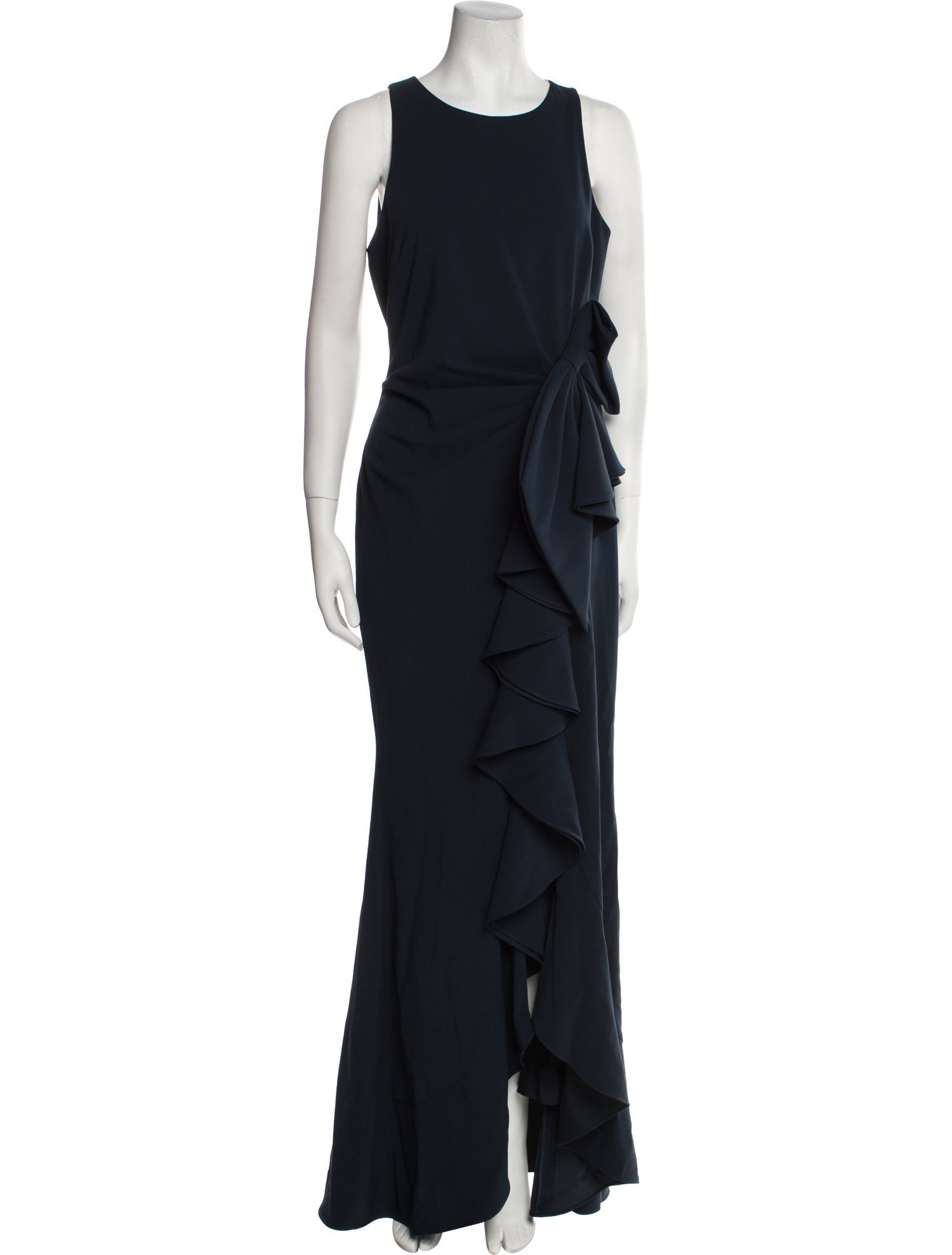 Badgley Mischka Scoop Neck Long Dress