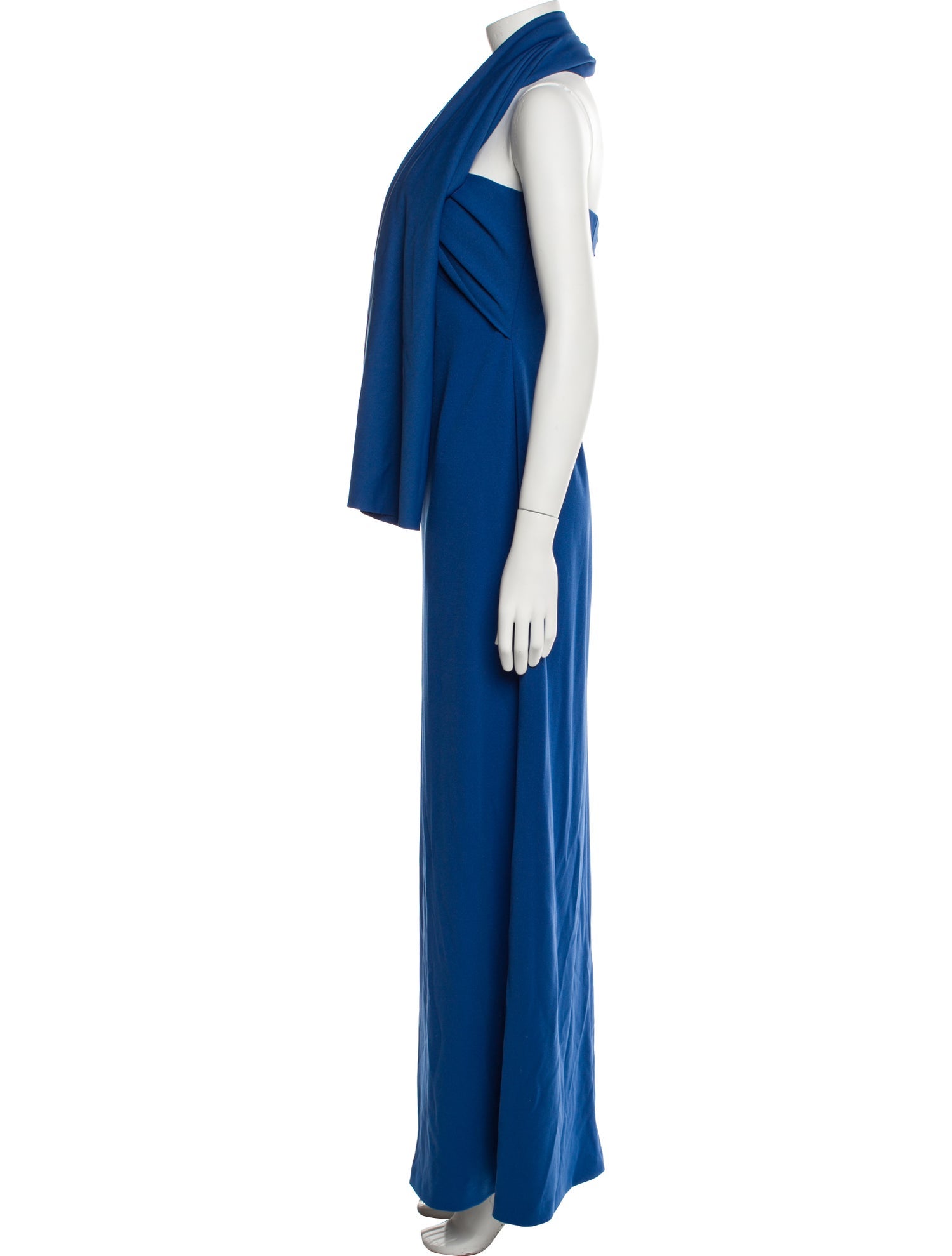 Badgley Mischka Halterneck Long Dress