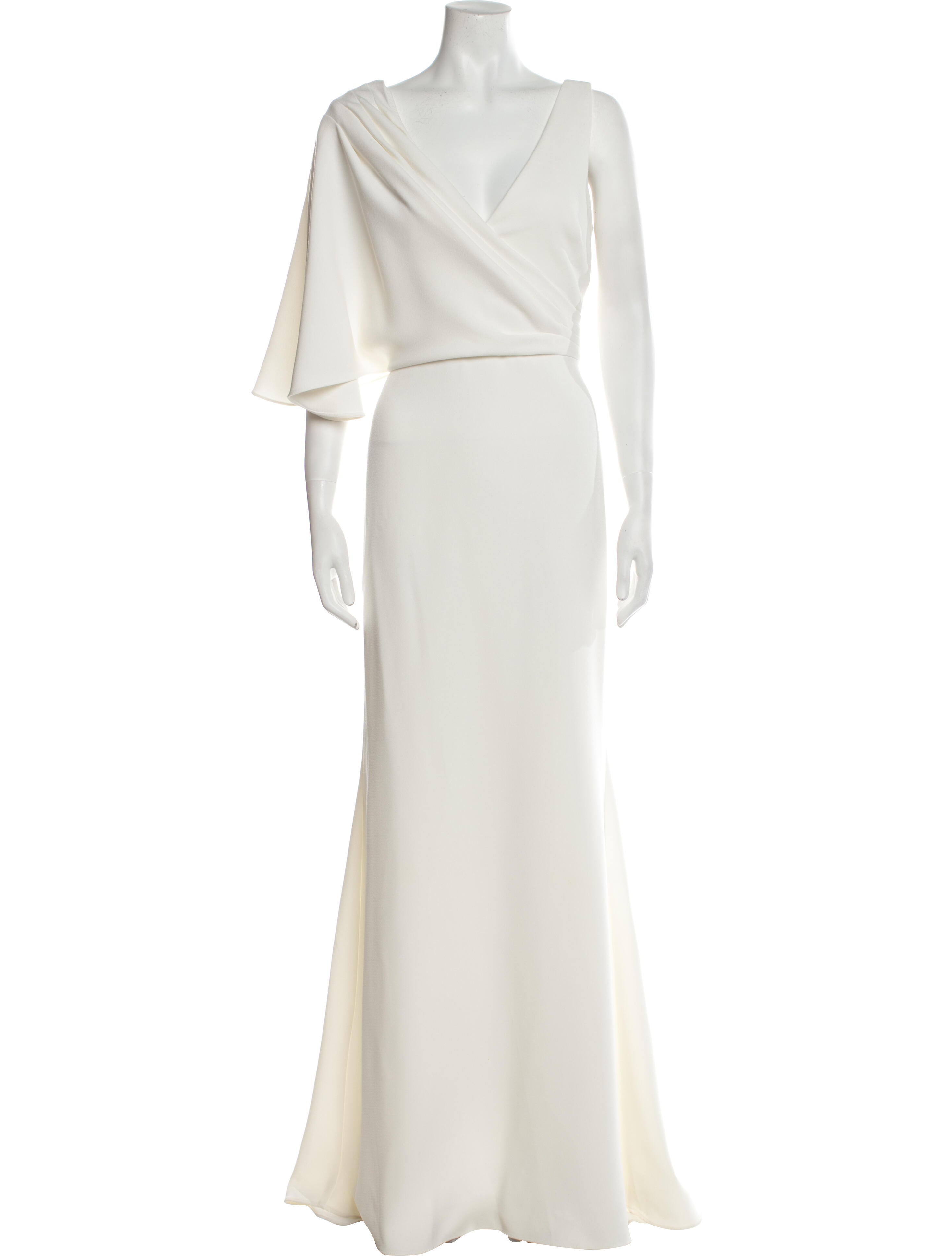 Badgley Mischka V-Neck Long Dress