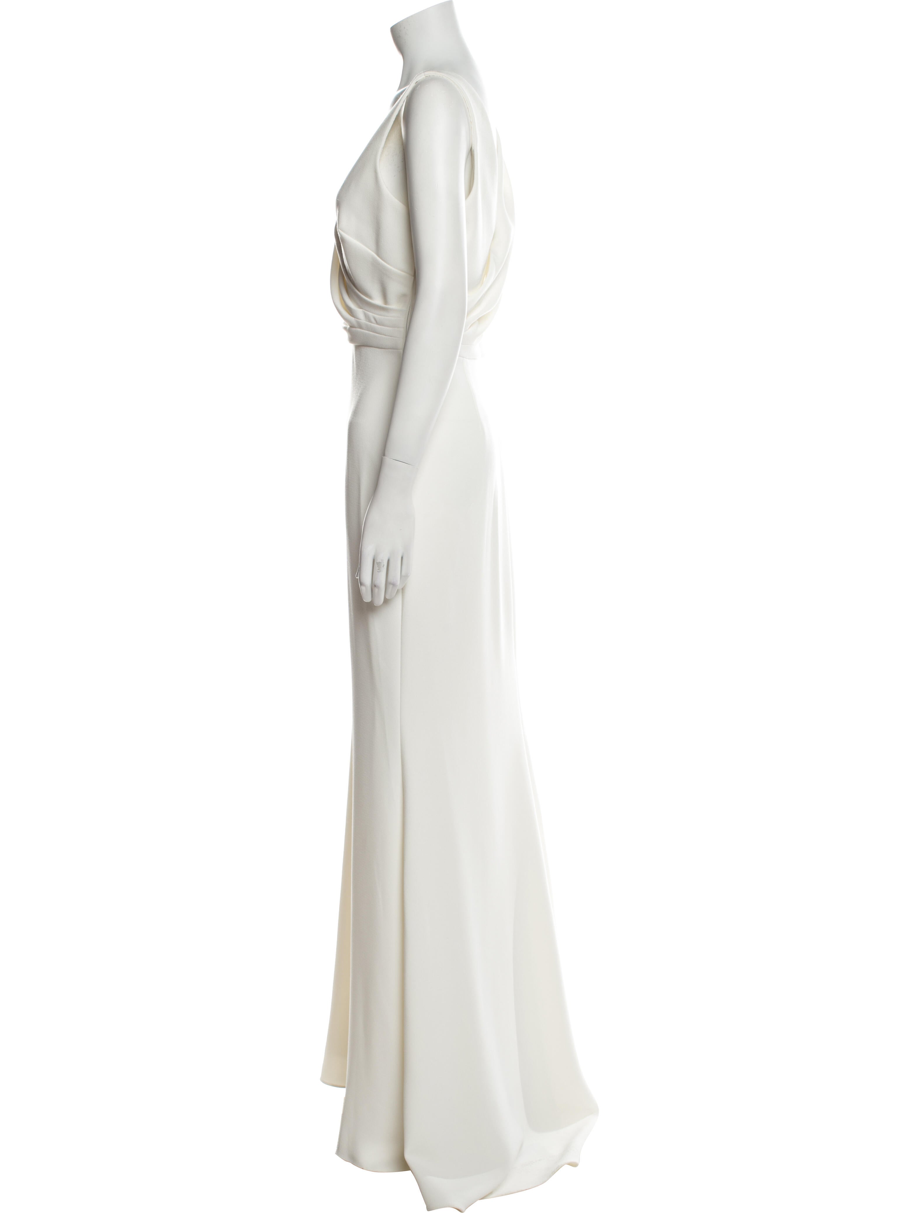 Badgley Mischka V-Neck Long Dress