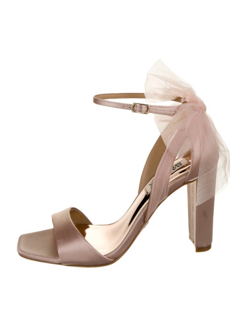Badgley Mischka Satin Mesh Accents Sandals