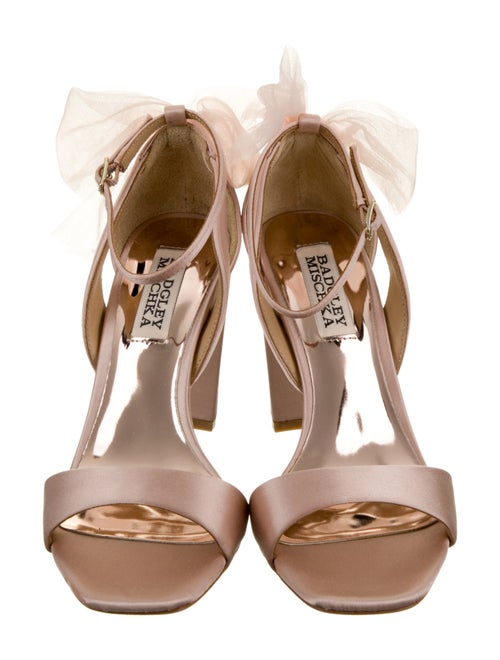 Badgley Mischka Satin Mesh Accents Sandals