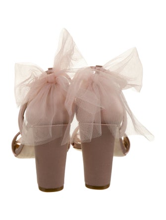 Badgley Mischka Satin Mesh Accents Sandals