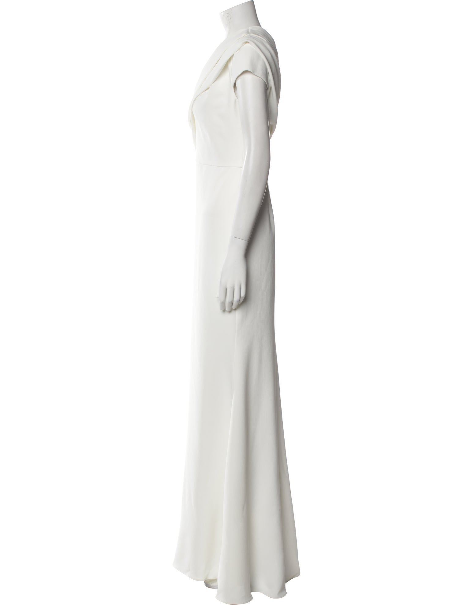Badgley Mischka One-Shoulder Long Dress