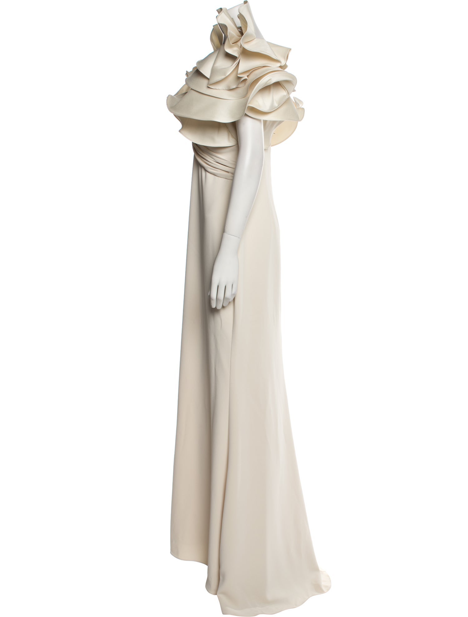 Badgley Mischka V-Neck Long Dress