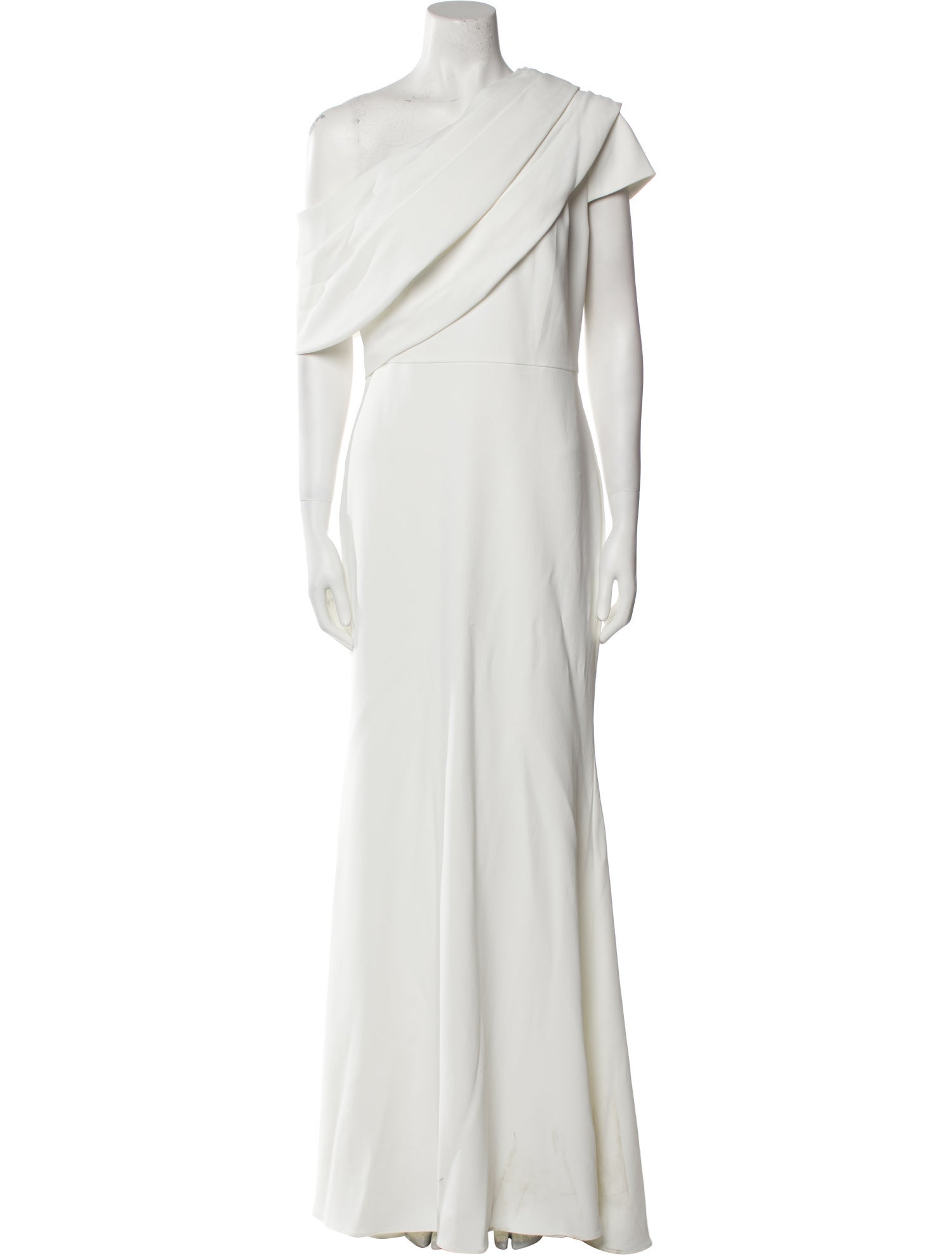 Badgley Mischka One-Shoulder Long Dress - Neutrals Dresses, Clothing -  BAG65183 | The RealReal