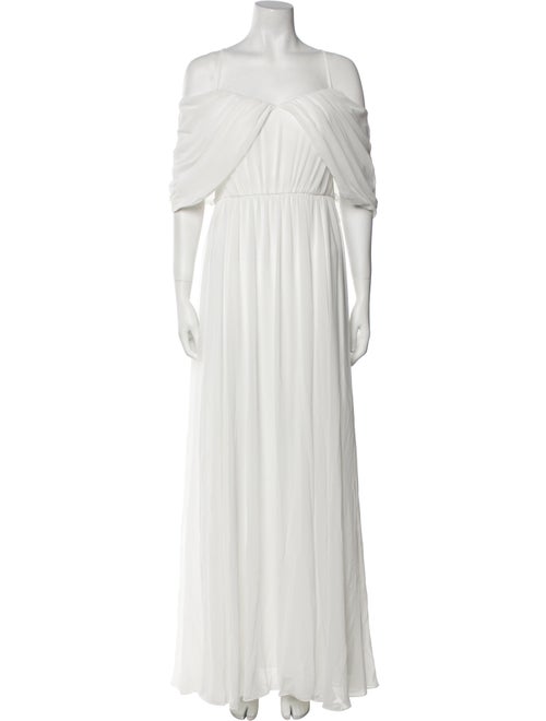 Badgley Mischka V-Neck Long Dress