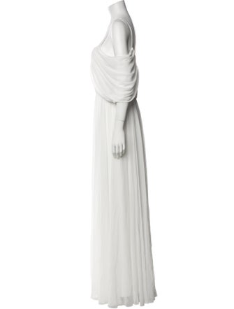 Badgley Mischka V-Neck Long Dress