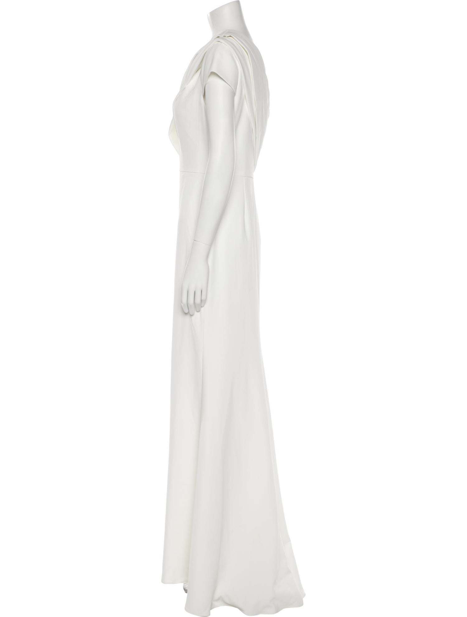Badgley Mischka One-Shoulder Long Dress