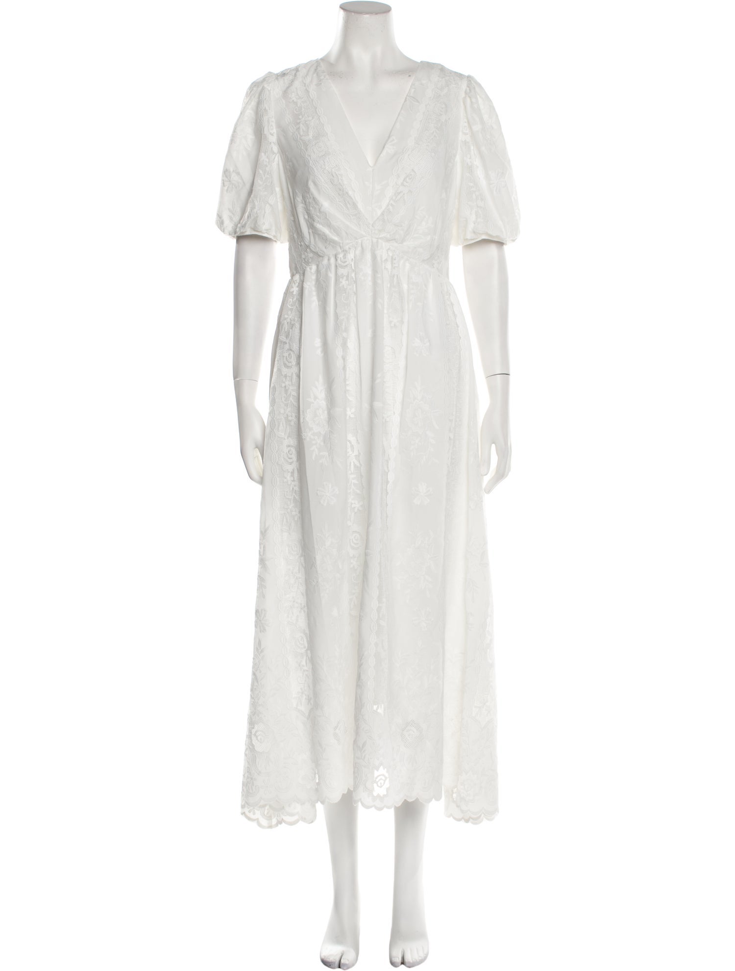 Badgley Mischka V-Neck Long Dress