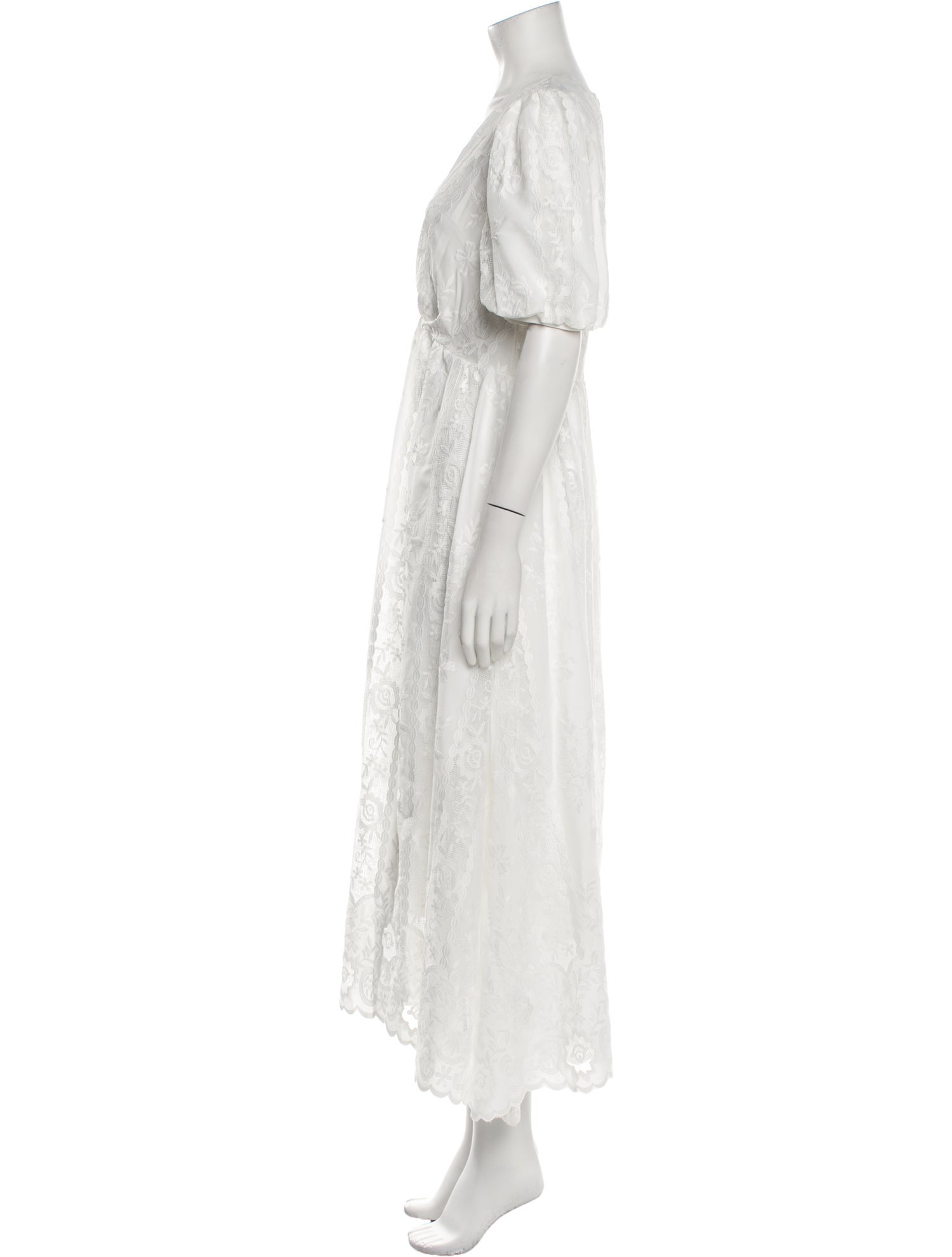 Badgley Mischka V-Neck Long Dress