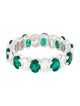Badgley Mischka Platinum Lab-Grown Diamond & Synthetic Emerald Eternity Band