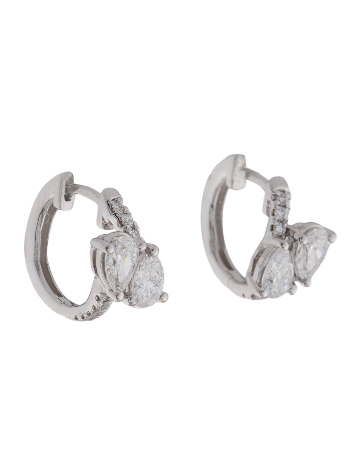 Badgley Mischka 14K 1.51ctw Lab-Grown Diamond Hoop Earrings