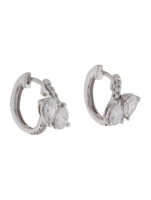 Badgley Mischka 14K 1.51ctw Lab-Grown Diamond Hoop Earrings