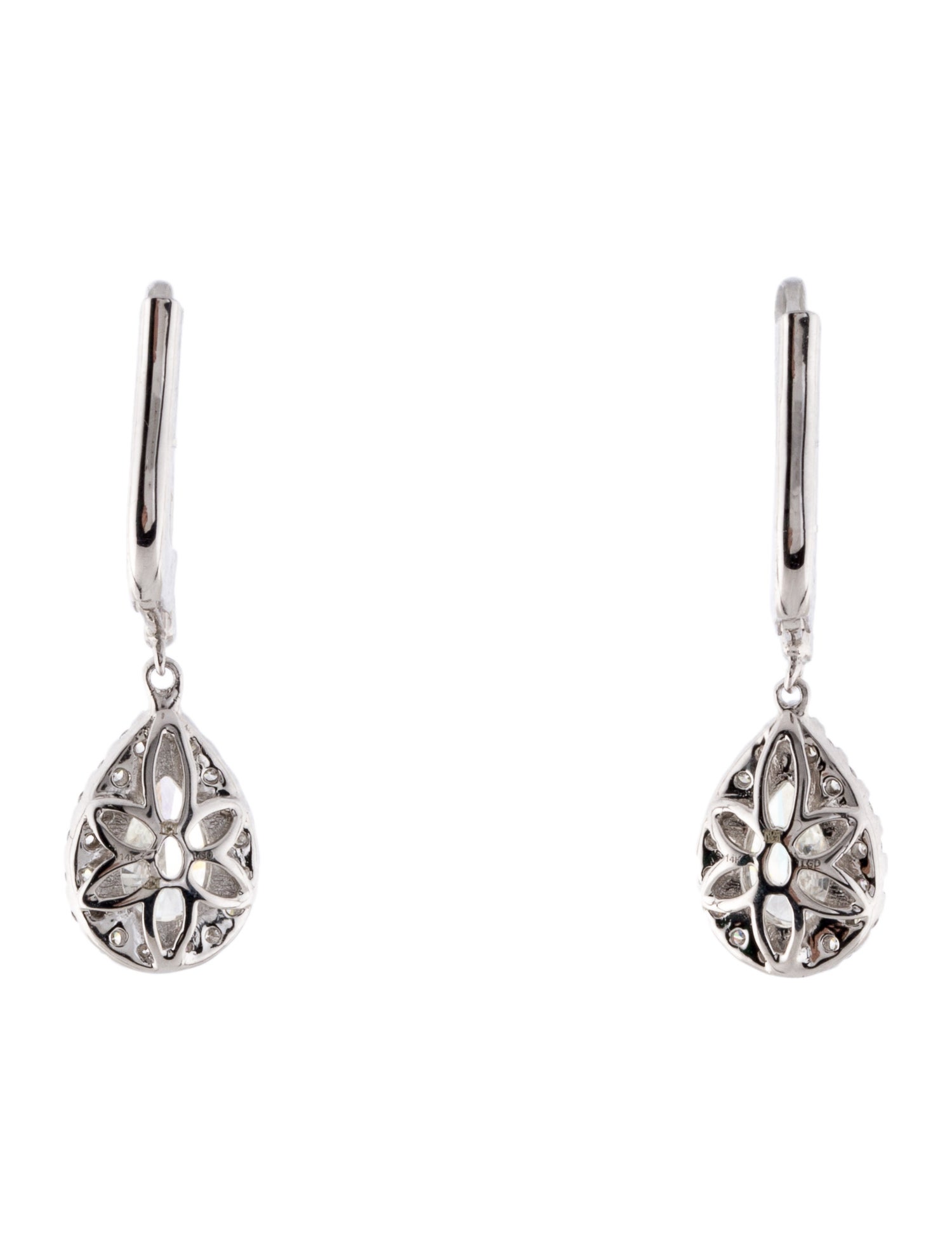 Badgley Mischka 14K 1.87ctw Lab-Grown Diamond Drop Earrings