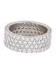 Badgley Mischka Platinum 3.96ctw Lab Grown Diamond Four Row Eternity Band