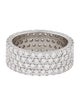 Badgley Mischka Platinum 3.96ctw Lab Grown Diamond Four Row Eternity Band