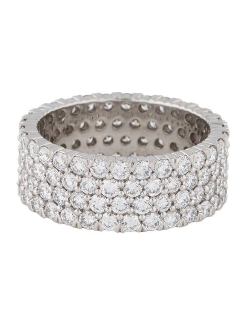 Badgley Mischka Platinum 3.96ctw Lab Grown Diamond Four Row Eternity Band