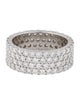 Badgley Mischka Platinum 3.96ctw Lab Grown Diamond Four Row Eternity Band