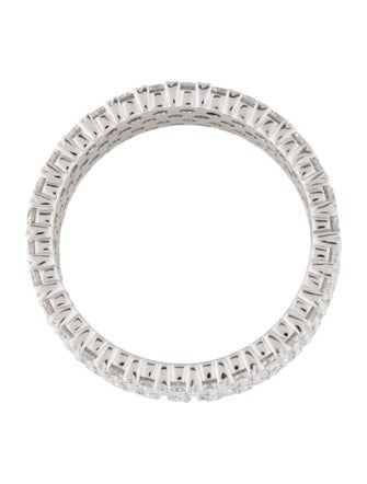 Badgley Mischka Platinum 3.96ctw Lab Grown Diamond Four Row Eternity Band