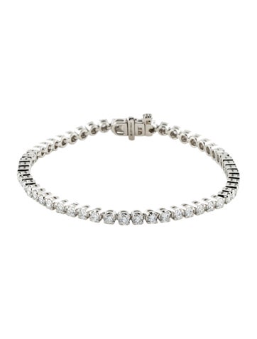 Badgley Mischka Link Platinum 4.01ctw Lab Grown Diamond Tennis Bracelet