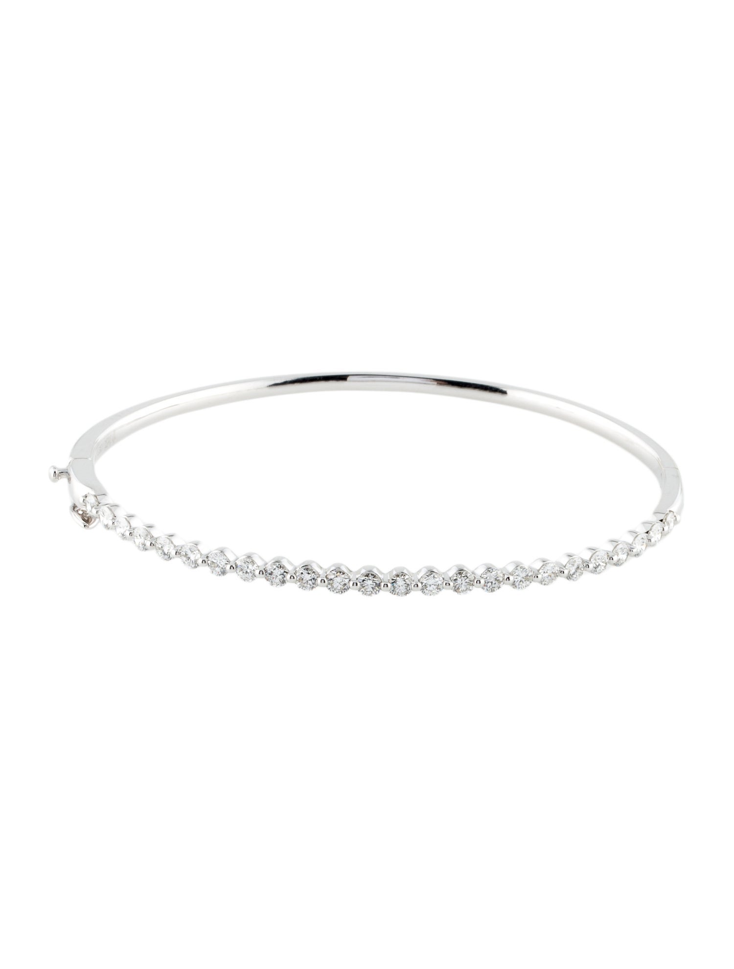 Badgley Mischka 14K 1.51ctw Lab Grown Diamond Oval Hinged Bracelet