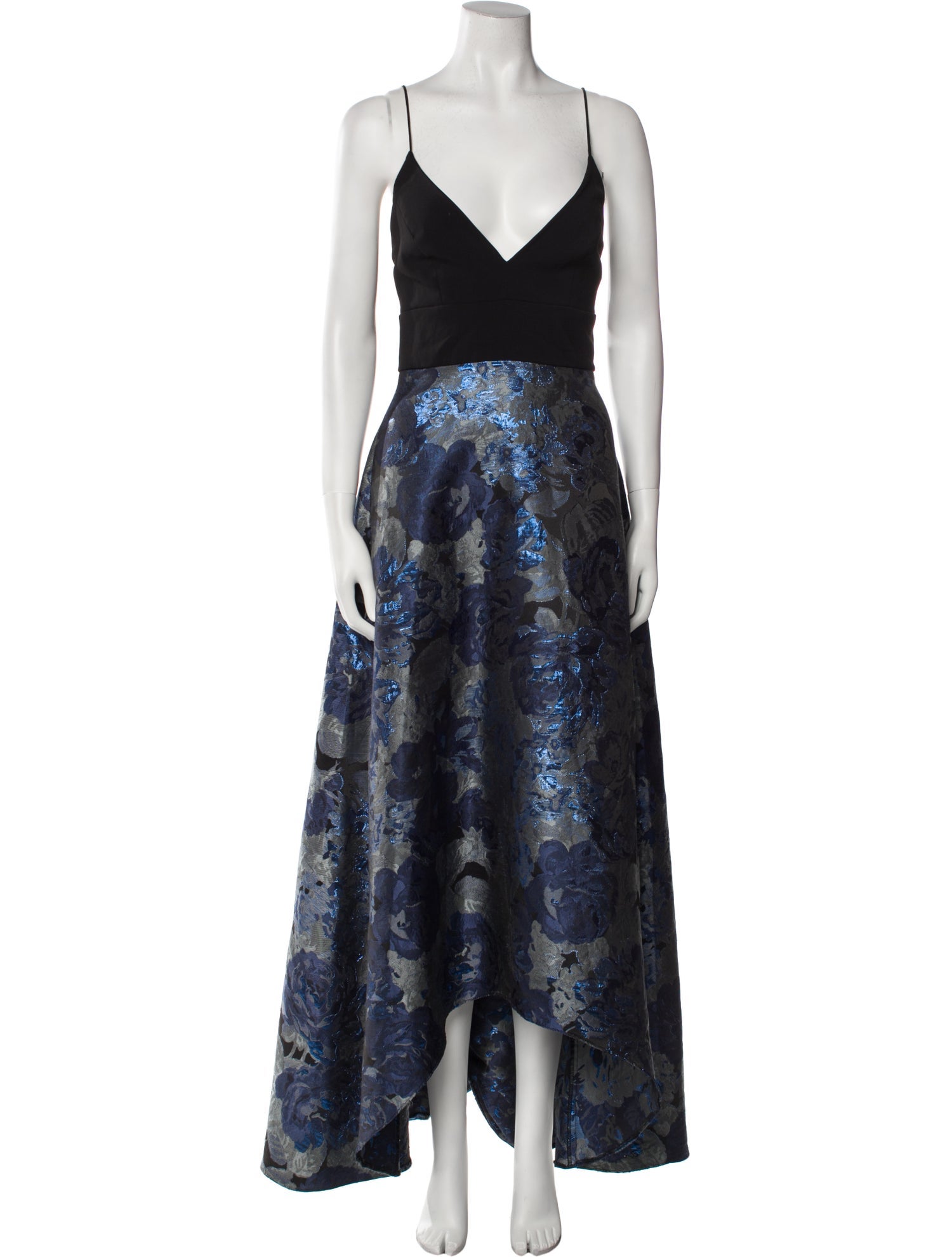 Badgley Mischka Floral Print Long Dress - Blue Dresses, Clothing - BAG67227 | The RealReal Badgley Mischka Floral Print Long Dress - Blue Dresses, Clothing - BAG67227 | The RealReal