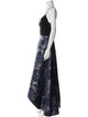 Badgley Mischka Floral Print Long Dress