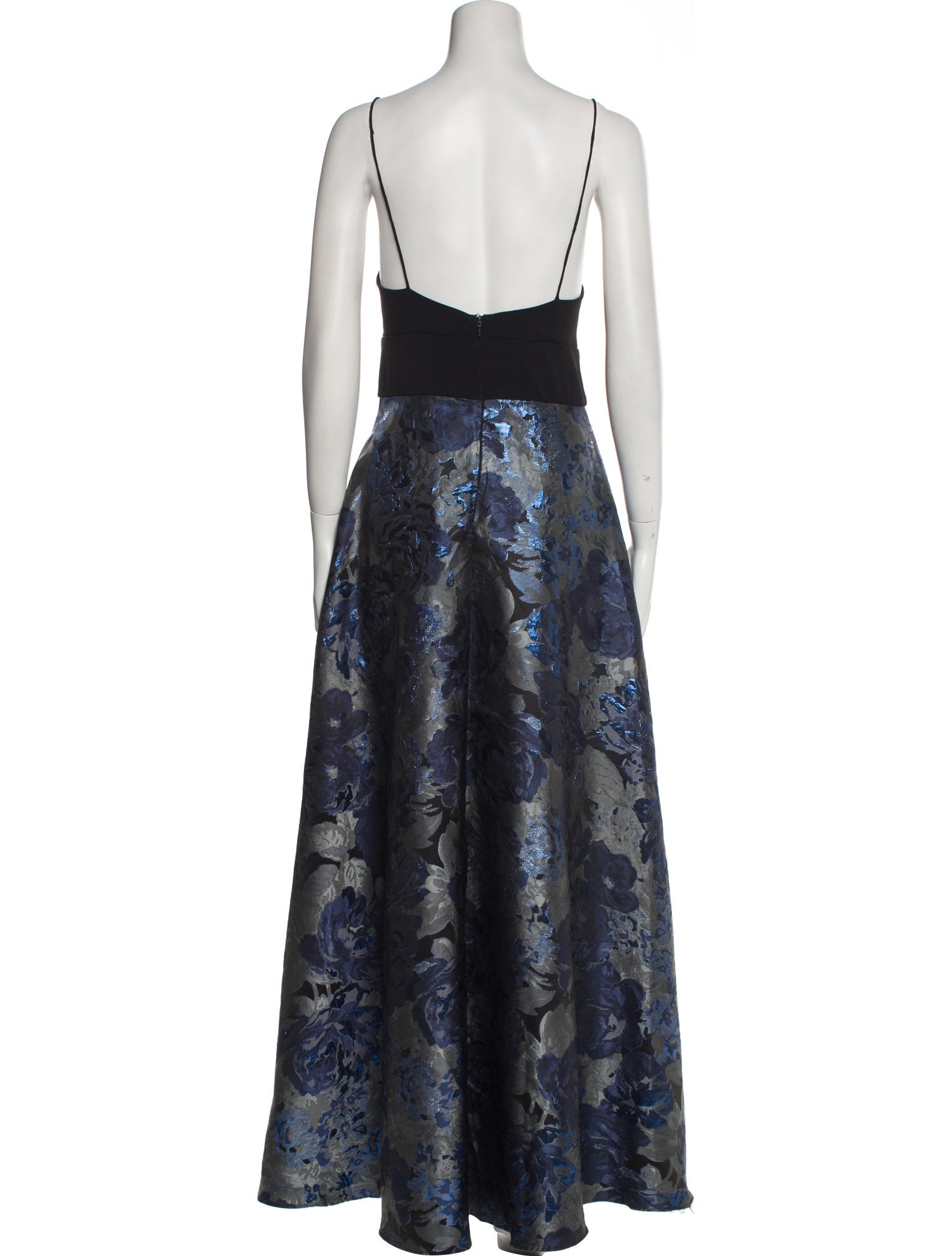 Badgley Mischka Floral Print Long Dress - Black Dresses, Clothing -  BAG67162 | The RealReal