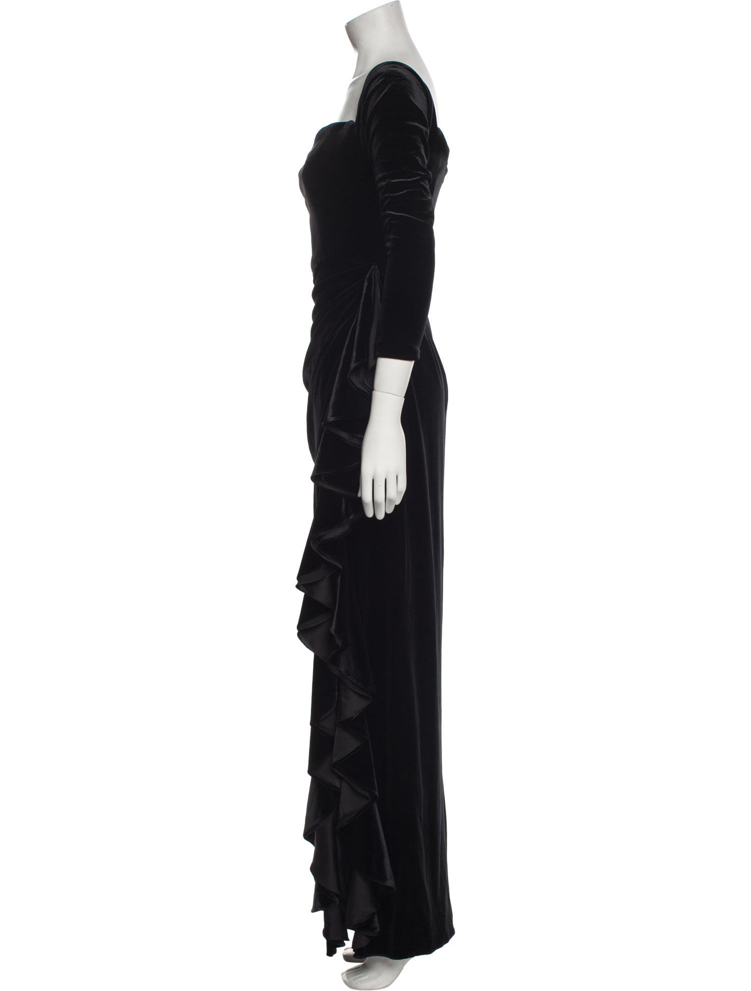 Badgley Mischka Velvet Long Dress