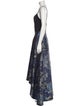 Badgley Mischka Floral Print Long Dress