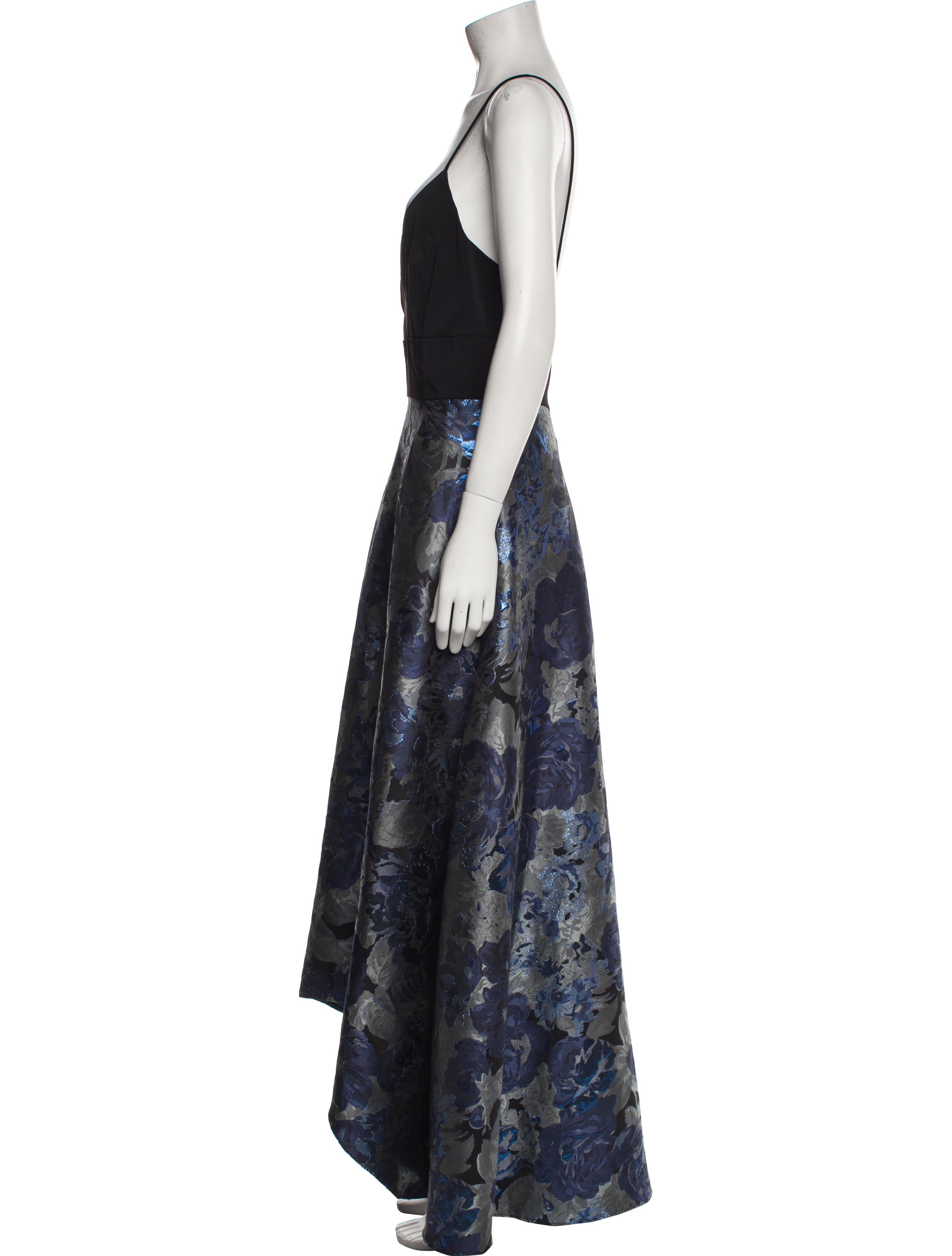 Badgley Mischka Printed Long Dress
