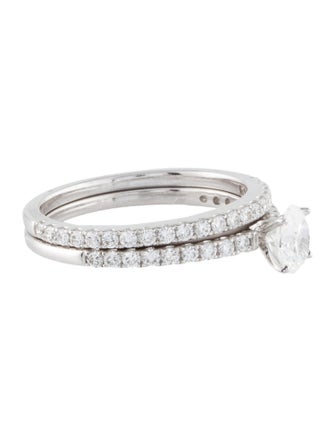 Badgley Mischka 14K 1.00ctw Lab-Grown Diamond Wedding Set