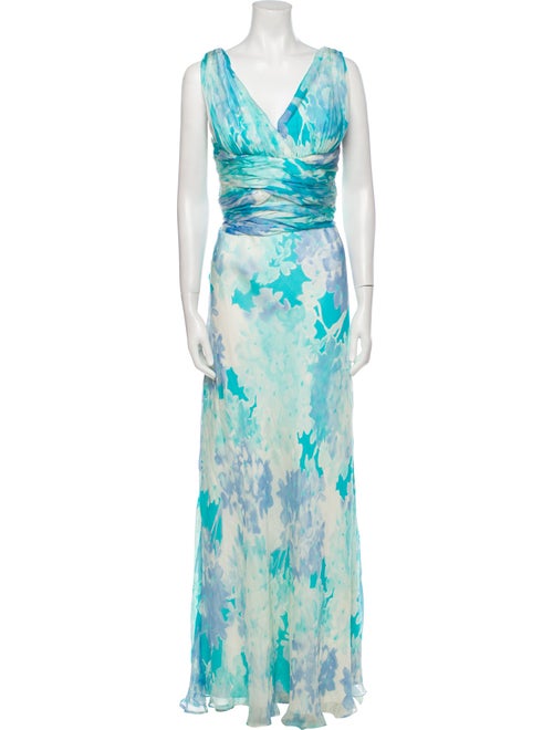 Badgley Mischka Silk Long Dress