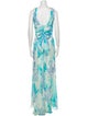 Badgley Mischka Silk Long Dress