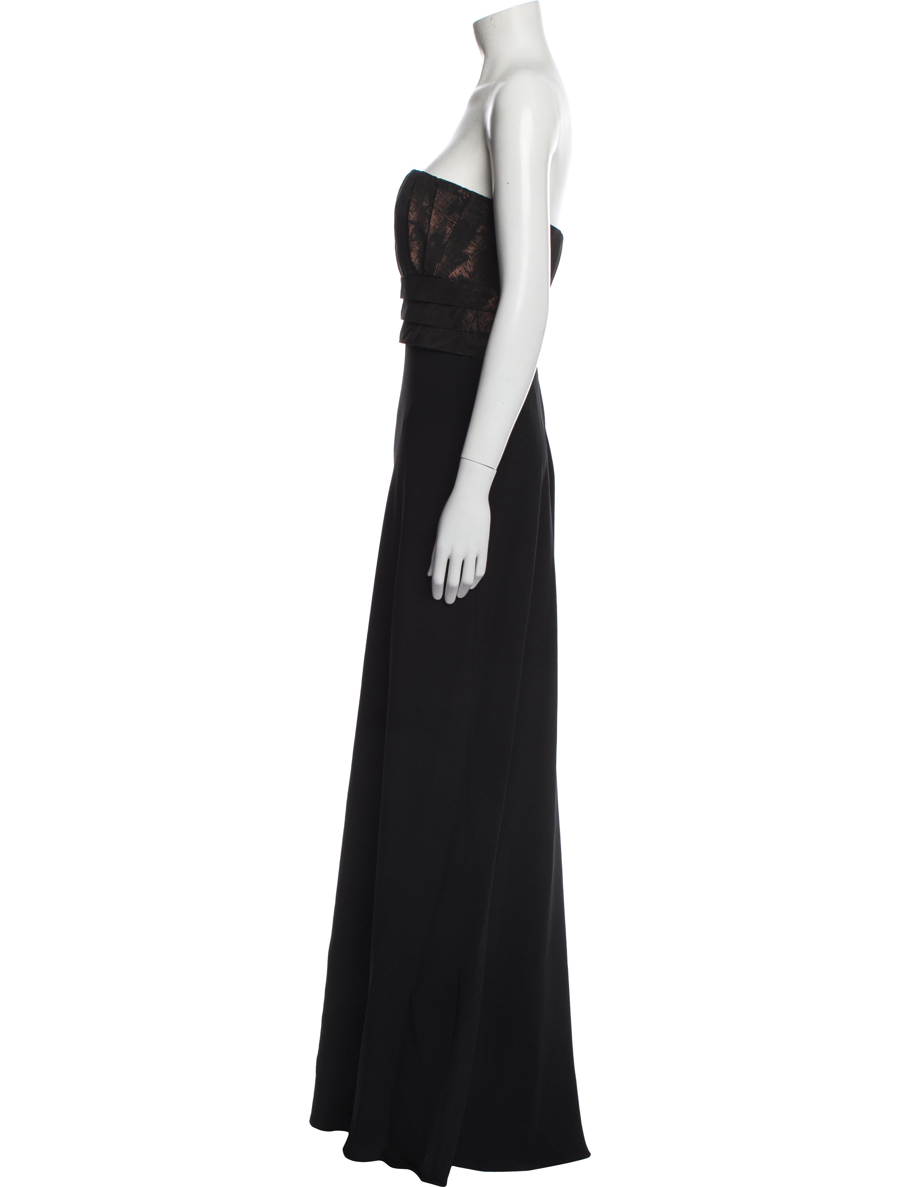 Badgley Mischka Strapless Long Dress