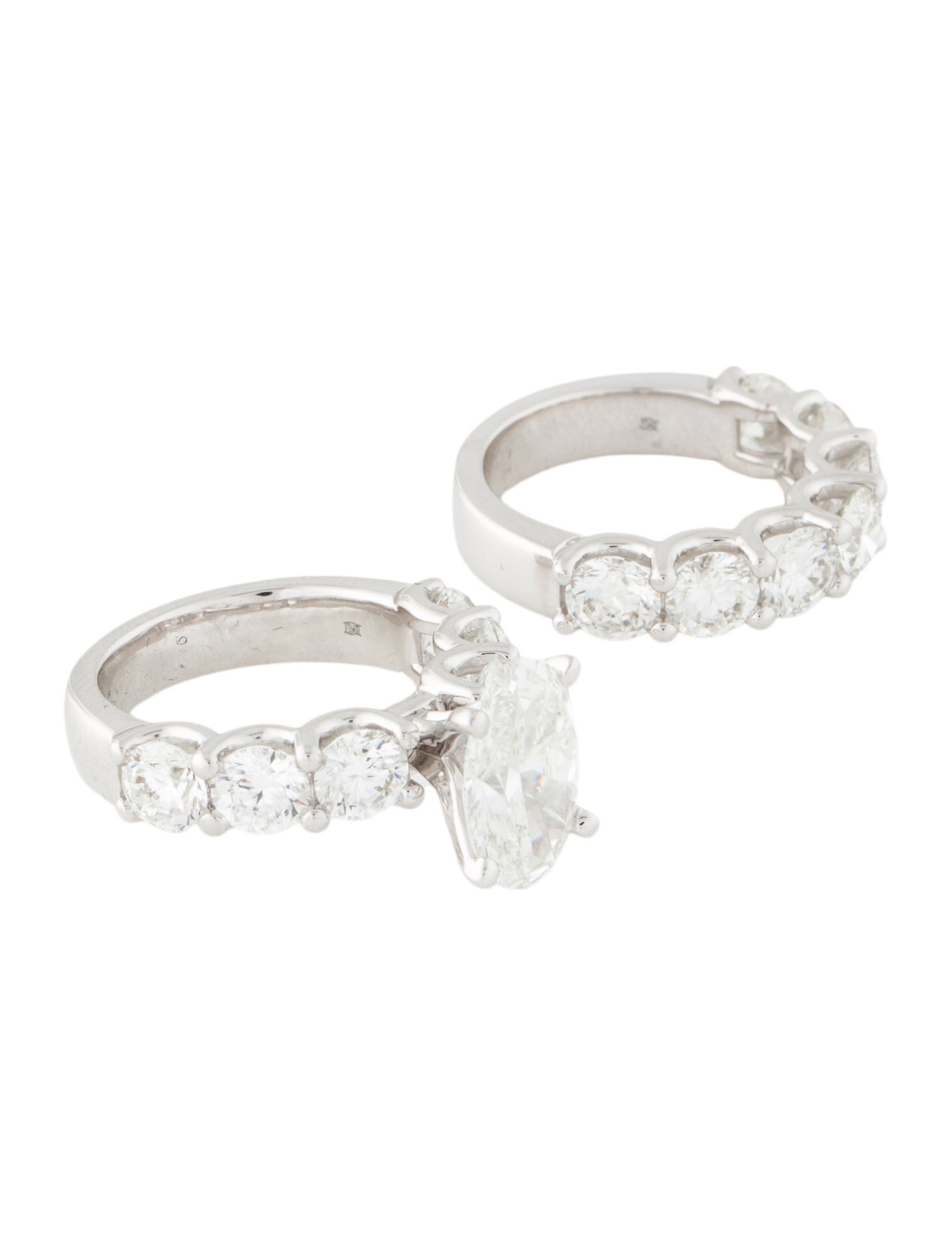 Badgley Mischka 14K 3.50ct Lab-Grown Diamond Wedding Set Rings